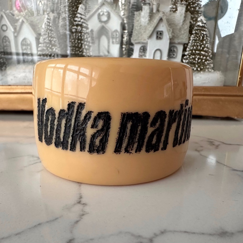 VINTAGE JKC 🍸”Vodka Martini, Shaken, not Stirred” James Bond 007 Cuff Bangle